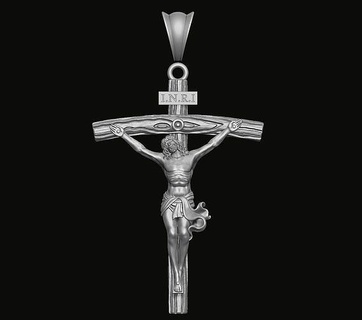 jesus cross christ apostoles saint ring jewelry pendant god christian cnc bas relief holy religion religious rings sculptures pendants art 3d print model - Mito3D