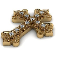 Jesus Kreuz Schmuck Ring Gold Silber Hochzeit Engagement Gießen Valentinstag Halsketten 3d print model - Mito3D