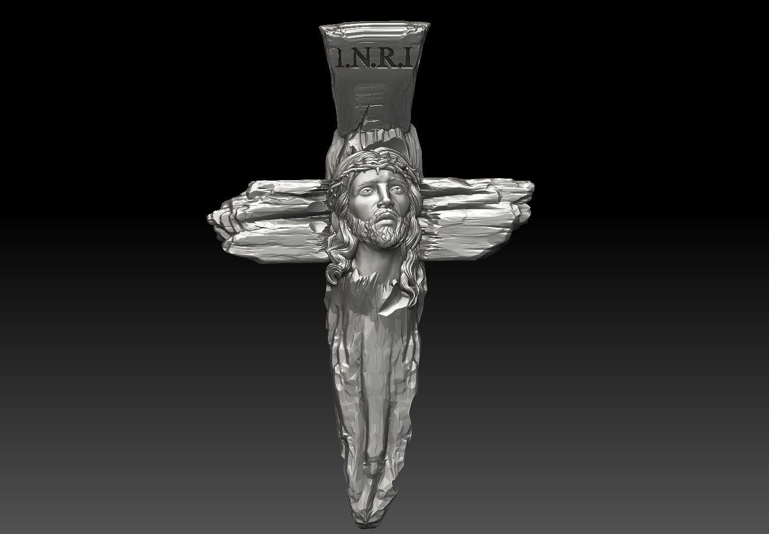 jesus kreuz 3d drucken modell kreuzigung katholizismus orthodox maria anhänger katholiken christen schmuck kruzifix religiou jungfrau dornen katholisch kirche 3D print model - Mito3D