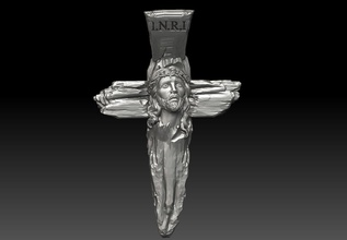 jesus cross 3d print model crucifixion catholicism orthodox mary pendants jesu catholics christians jewelry crucifix religiou virgin thorns catholic church pendant god jewellery 3d print model - Mito3D