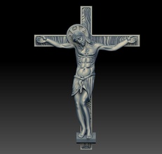 jesus on cross christ symbol religion christian holy god jewelry pendant crucifix jesu religiou object lutheran orthodox catholicism nazareth cathedral blessed art coins badges 3d print model - Mito3D