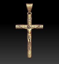 jesus cross pendant christ crucifix god religion christianity church sacrifice christian jewelry gold character history crown bibile cathedral religiou object easter nazareth pendants 3d print model - Mito3D