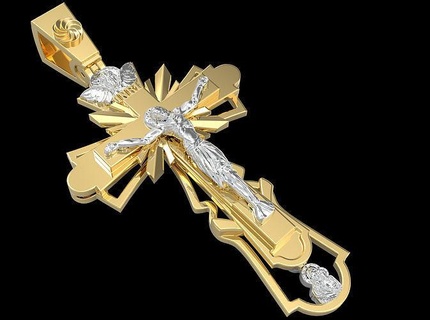 jesus cross pendant inri saint printable national bracelets jewelry christian diamondcross gold armenian jewellery gem silver religion france canada belgium religious pendants 3d print model - Mito3D