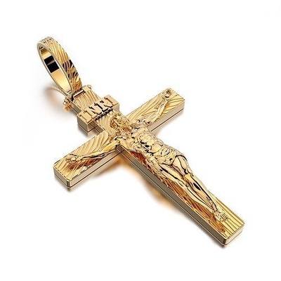 jesus kruzifix crucifijo joyeria juwel oro plata iglesia madera holz schmuck anhänger 3d print model - Mito3D