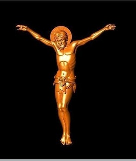 jesus crucifix full length jesu christian bible religiou nazareth object jewish orthodoxy catholism gold jewelry 3d modeling creative design rendering pendants 3d print model - Mito3D