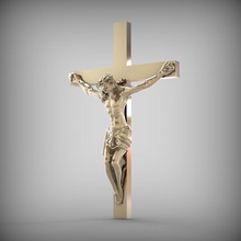 jésus crucifix is prêt prototypage stl christ imprimable christian crucifixion religieux bible religion saint christianisme humain bijoux pendentifs défi 3d print model - Mito3D