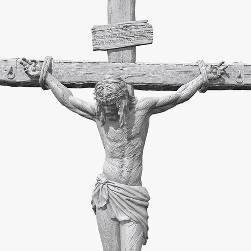 jésus crucifixion christ traverser statue sculpture crucifix dieu seigneur impression art sculptures 3dprint trousse 3D print model - Mito3D