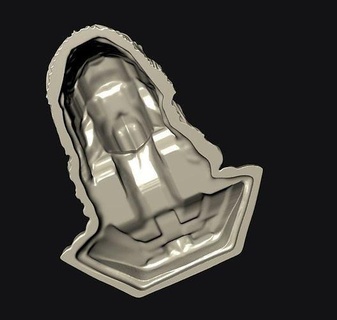Jésus visage culpture art charme forme bijoux mariage engagement diamant bague goujat saphir superficiel anatomie sculptures 3d print model - Mito3D