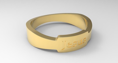 Jesus weiblich Ring Gold Mode Design Hochzeit Luxus elegant Sterling druckbar Silber Juwel Schmuck Engagement Platin Ringe 3d print model - Mito3D