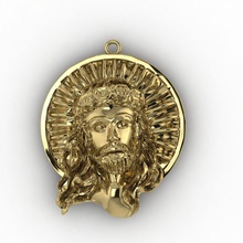 jesus god pendent -01 jewelry religious necklace mens womens ring yesu amin pendants 3d print model - Mito3D