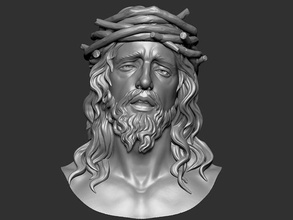 isa baş 3d yazdır model madalyon rahatlama kolye vesika i̇sa tanrı dini mücevher heykel çapraz katolik sanat heykeller katedral jesu dindar nesne 3d print model - Mito3D