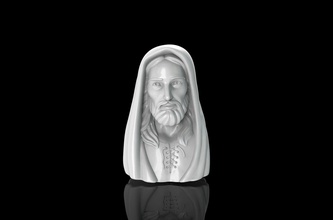 a cabeça de jesus pingente n5 colar moda beleza prata jóias ouro brinco anel da forma printable sterling medalhão escultura arte religiosa cristo safira pingentes 3d print model - Mito3D