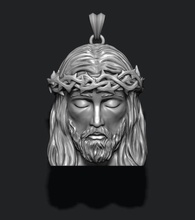 jésus tête pendentif bijoux collier christ religiou objet argent visage or traverser juif christianisme dieu hébreu catholicisme nazareth pendentifs 3d print model - Mito3D