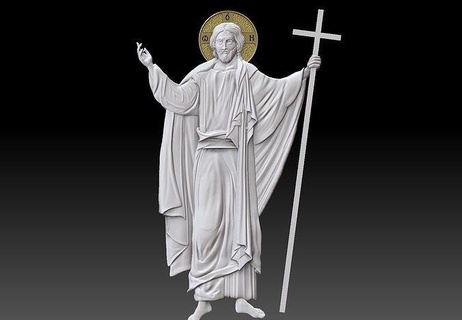 isa tutma çapraz cnc model bas Rahatlama taşıma İsa çarmıha gerilme heykel Ortodoks dindar jesu Golgota dini Sanat heykeller mücevher kilise madeni paralar Rozetler Nasıra 3d print model - Mito3D