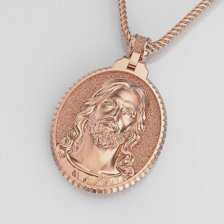 isa kolye baş madalyon Rahatlama Vesika İsa Tanrı dini mücevher heykel çapraz Katolik Sanat heykeller takı gümüş 3d print model - Mito3D