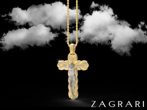 jesus pendant jewelry gold religious cross jewellery jewel pendants 3d print model - Mito3D