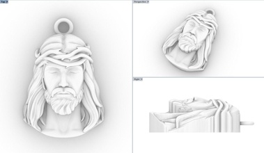 İsa kolye doğa hayvan 3dmodel 3dprinting takı mücevher yüzük din jesuschrist diken 3d print model - Mito3D