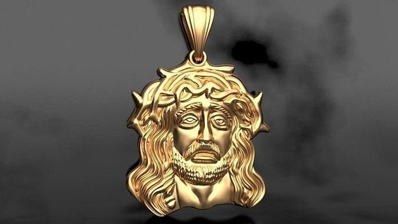 isa kolye heykel sanat sanatsal altın gümüş mücevher bakire mary heykeller i̇sa hıristiyan baş takı 3d print model - Mito3D
