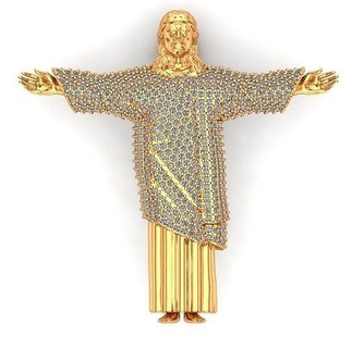 Jésus pendentif Christ Rédempteur religion Christian diamants hip bijoux pendentifs 3d print model - Mito3D