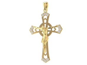 jesus pendant christian 1922 jewelry fashion accessories gold diamond man men woman women unisex design pendants 3d print model - Mito3D
