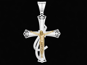 jésus pendentif or christian 39 bijoux mode accessoires diamant unisexe conception pendentifs 3d print model - Mito3D