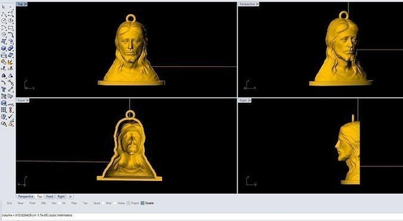 isa kolye yeni baş madalyon Rahatlama Vesika İsa Tanrı dini mücevher heykel çapraz Katolik Sanat heykeller takı gümüş 3d print model - Mito3D