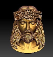 Jesus pendente diamante joalheria pingentes ouro prata pingente alívio jóia 3d stl obj 3d print model - Mito3D