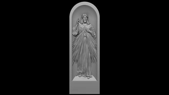 jesus relief 12 god graveyard religion religious jewelry christian catholic classical death cnc print art sculptures mothermaria bust statue miniatures figurines medalion coins badges 3d print model - Mito3D