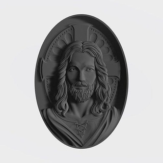 jesus relief cnc stl max obj carving sculpture ornament carved artcam pendants art jewelry 3d print model - Mito3D