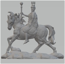 jesus returns horse revelation apocalypse bible coming art sculptures 3d print model - Mito3D