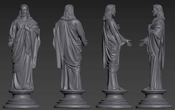 isa kutsal kalp heykel 4 3d Yazdır model Sanat Vesika şekil heykelcik cnc 3dsmax zbrush heykeller 3d print model - Mito3D