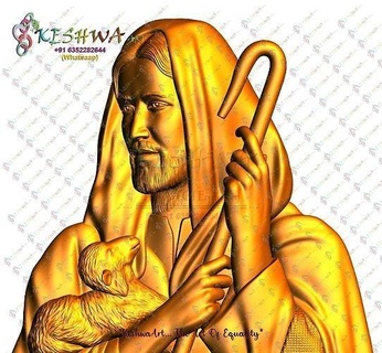 jesus stl coin engraving cnc wood router dia mold bas releif keshwa art equality coins badges 3d print model - Mito3D