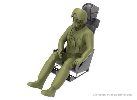 jet dövüşçü pilot karakter uçak askeri adam kask hava Kuvvetleri savaş pilotu heykel Yazdır 3d Sanat heykeller 3d print model - Mito3D