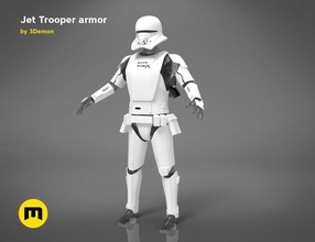 jet trooper full armor purge star wars jetpack firs order series helmet suit wearable printable body plate cover jedi games toys other 3d print model - Mito3D