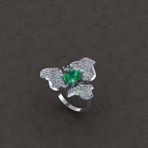 Schmuck Design Juwel Mode Silber Luxus Gold Engagement Diamant Ring Ringe druckbar brillant 3D print model - Mito3D