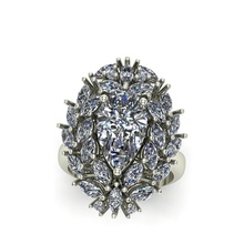 jóias anel marquise o design 3dmmodel anéis 3d print model - Mito3D