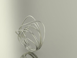 gioielleria arte design moderno illustrazione filo anelli 3d print model - Mito3D