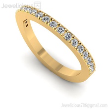 jewelicious 1060 1030 mb ring rose or mariage bande diamants bijou bijoux argent bague diamant imprimable platine mode sterling brillant gemme beauté goujat carat anneaux 3d print model - Mito3D