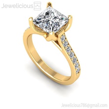jewelicious 1083 ring prenses kesmek elmas nişan yüzük takı platin mücevher yazdırılabilir gümüş parlak kırat parlıyor lüks altın moda güzellik sterlin cad yüzükler 3d print model - Mito3D