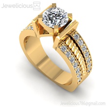 jewelicious 1090 ring diamante fidanzamento squillare in rosa oro gioiello gemma nozze gioielleria stampabile argento moda sterlina bellezza brillante cad carati anelli 3d print model - Mito3D