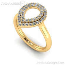 jewelicious 1098 ring rose gold diamant ring birne gestalten schmuck silber engagement leuchtenden ehe brillant druckbar juwel karat cad mode schönheit platin ringe 3d print model - Mito3D