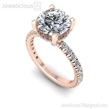 jewelicious-1113-ring joyau bijoux de l'engagement imprimable d'argent shining luxe or anneau mode la livre sterling blanc bague en diamant mariage fiançailles beauté cad carat les anneaux 3d print model - Mito3D