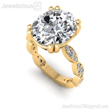 jewelicious 1123 ring oval schnitt diamant engagement ring rose gold juwel schmuck brillant hochzeit druckbar silber mode schönheit sterling cad karat ringe 3d print model - Mito3D