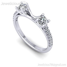 jewelicious-1143-ring jóias ouro gem printable anel de diamante brilhantes prata noivado moda beleza sterling brillant luxo platina o cad quilate a da forma casamento anéis 3d print model - Mito3D