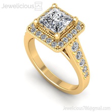 jewelicious-1147-ring mücevher parlak gem nişan düğün elmas yazdırılabilir yüzük Gümüş altın moda güzellik yüzüğü sterling cad karat takı 3d print model - Mito3D