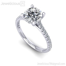 jewelicious 1151 ring diamant engagement ring rose gold juwel schmuck silber druckbar brillant platin sterling mode schönheit luxus leuchtenden wertvoll cad karat ringe 3d print model - Mito3D