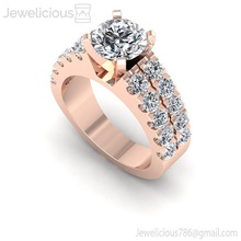 jewelicious 1158 ring engagement ring einstellen rose gold juwel schmuck silber druckbar diamant hochzeit mode platin sterling weiß cad karat finger ringe 3d print model - Mito3D