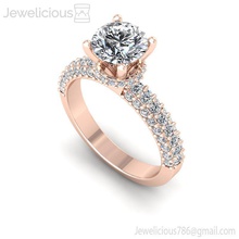 jewelicious 1159 ring heiligenschein diamant engagement ring gold juwel schmuck brillant mode schönheit sterling hochzeit druckbar silber cad karat ringe 3d print model - Mito3D