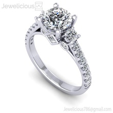 jewelicious-1208-ring jewel jewelry platinum gem precious luxury gold shining engagement ring fashion sterling diamond brilliant printable silver beauty cad carat rings 3d print model - Mito3D