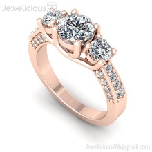 jewelicious-1221-ring jóia jóias brilhantes gem sterling anel de diamante noivado moda beleza o engajamento brillant printable prata ouro cad quilate a anéis 3d print model - Mito3D